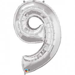 QUALATEX 42" 01CT - NUMBER 9 SILVER