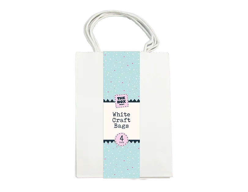 White Craft Bags 4pk - STA4218