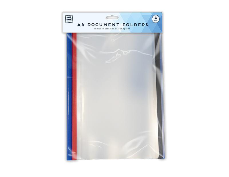A4 Document Folders 4pk