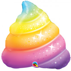 30"  SHAPE       01CT - RAINBOW POOP SPARKLES