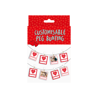 Gem - Valentine's Customizable Peg Bunting 1.5M -VAL5987