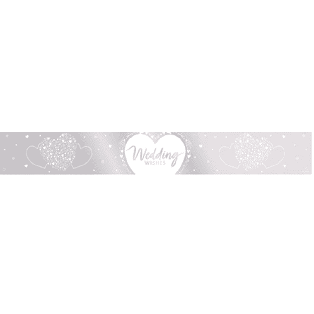 Wedding Wishes Foil Banner 9ft