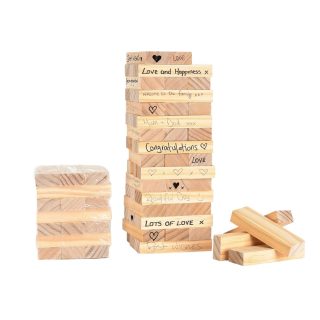 WIDDOP & CO - Love Story Wooden Blocks Guest Book - 63pcs - WG1143