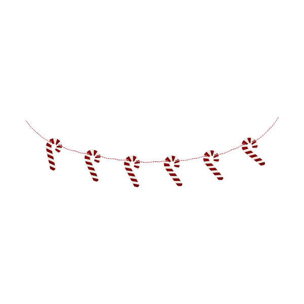 Wooden Candy Cane Bunting 1.5m - XMA5623 - Image 2