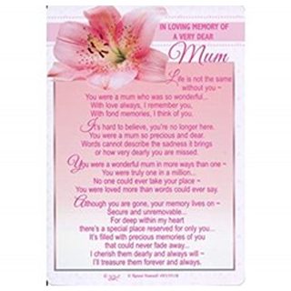 Xpress Yourself - In Loving Memory Of A Very Dear Mum - Grave Card - 6pk - XY3511B
