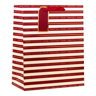 CHRISTMAS STRIPE MEDIUM BAG - XBV-276-M