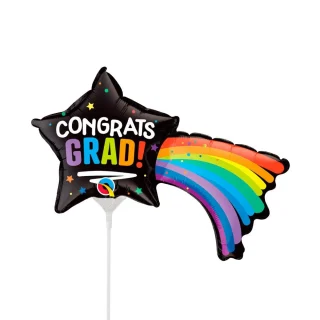 SHOOTING STAR CONGRATS GRAD HAPPY BIRTHDAY 14" MINI SHAPE FLAT JW