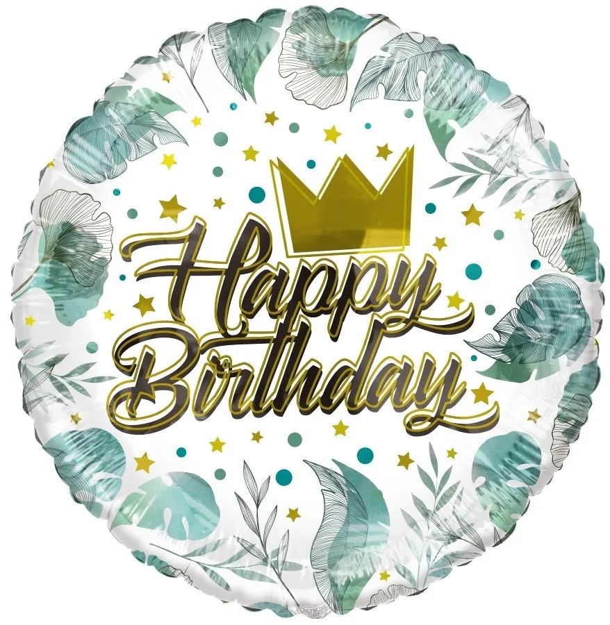 ECO Balloon - Birthday Crown Leaves (18 Inch)