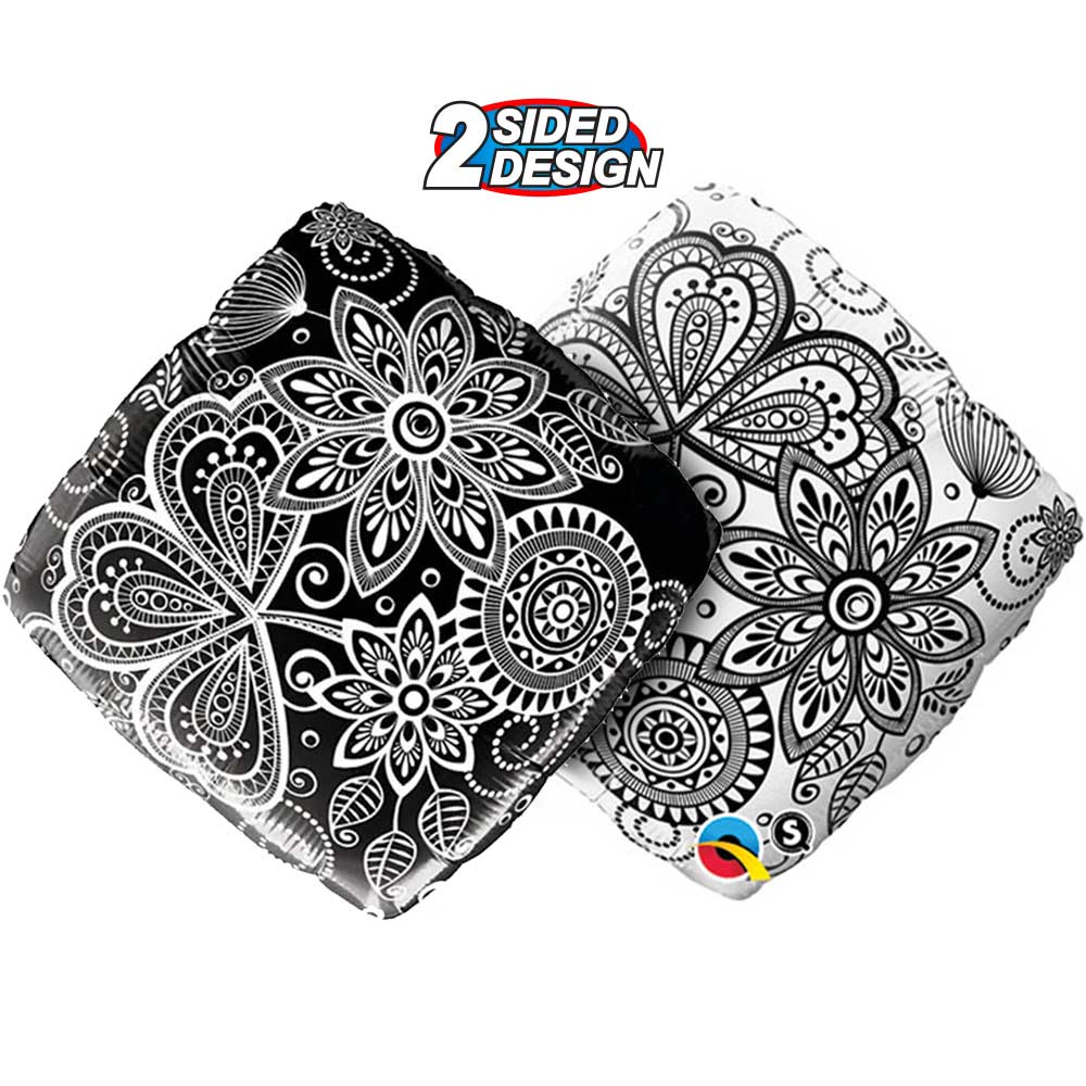 Qualatex 18" Damask Black and White Patterns