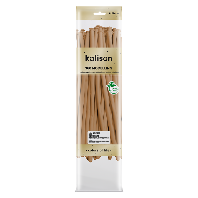 360 - Standard Blush Modelling Balloon - 50ct Nozzle Up - 10323395