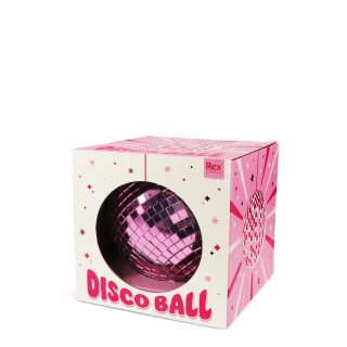 DISCO BALL PINK 15X15CM