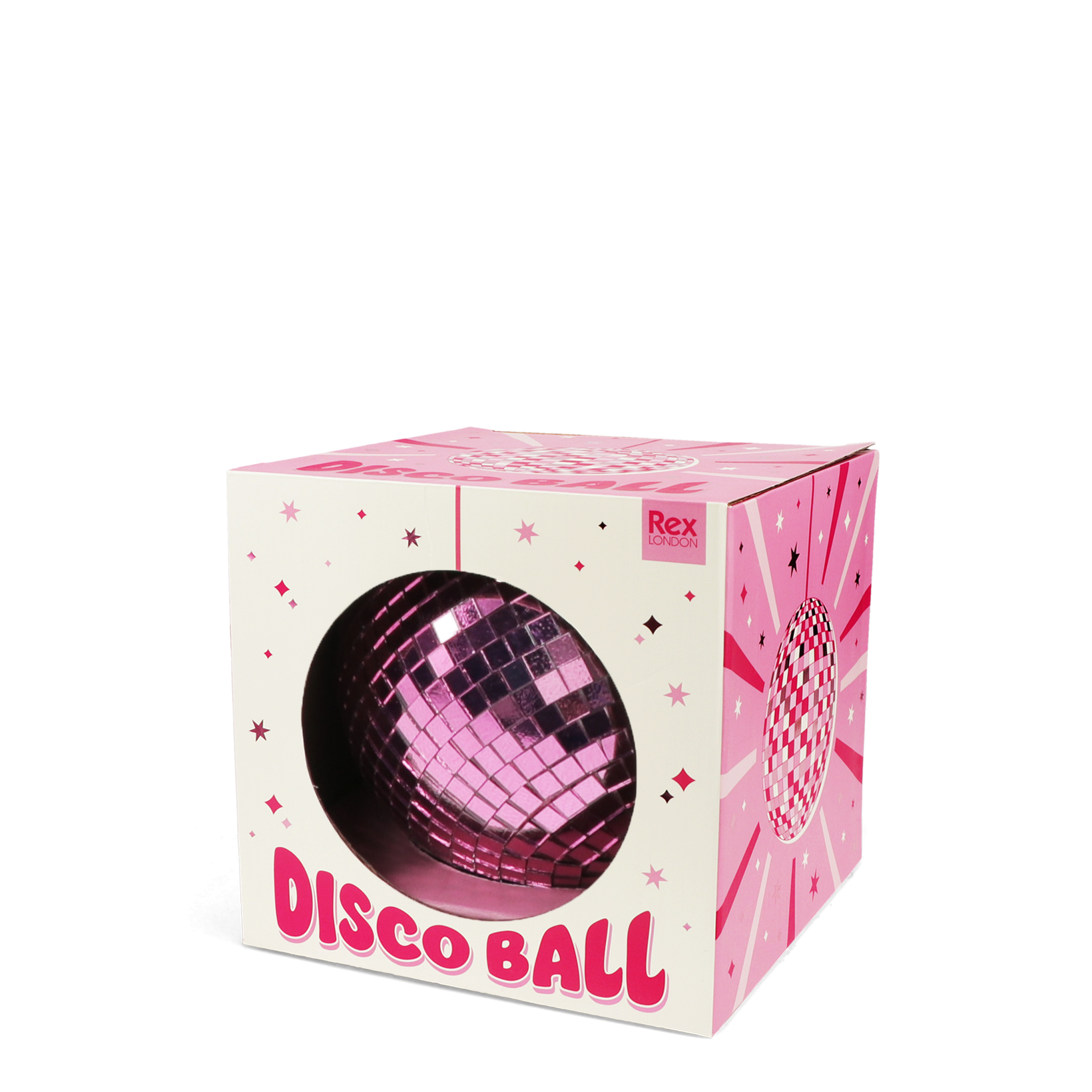 DISCO BALL PINK 15X15CM