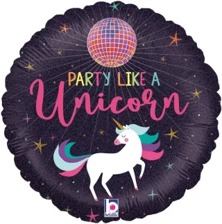 Betallic 18inch Unicorn Party Holographic