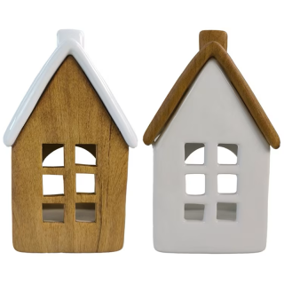 House Tlight Holdr Brown/White - YHOUTLBRWH