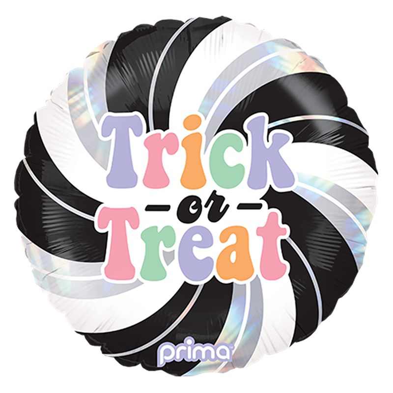 18" Round Trick-or-Treat Holographic Swirl - Prima - PF-0005-18-50-1
