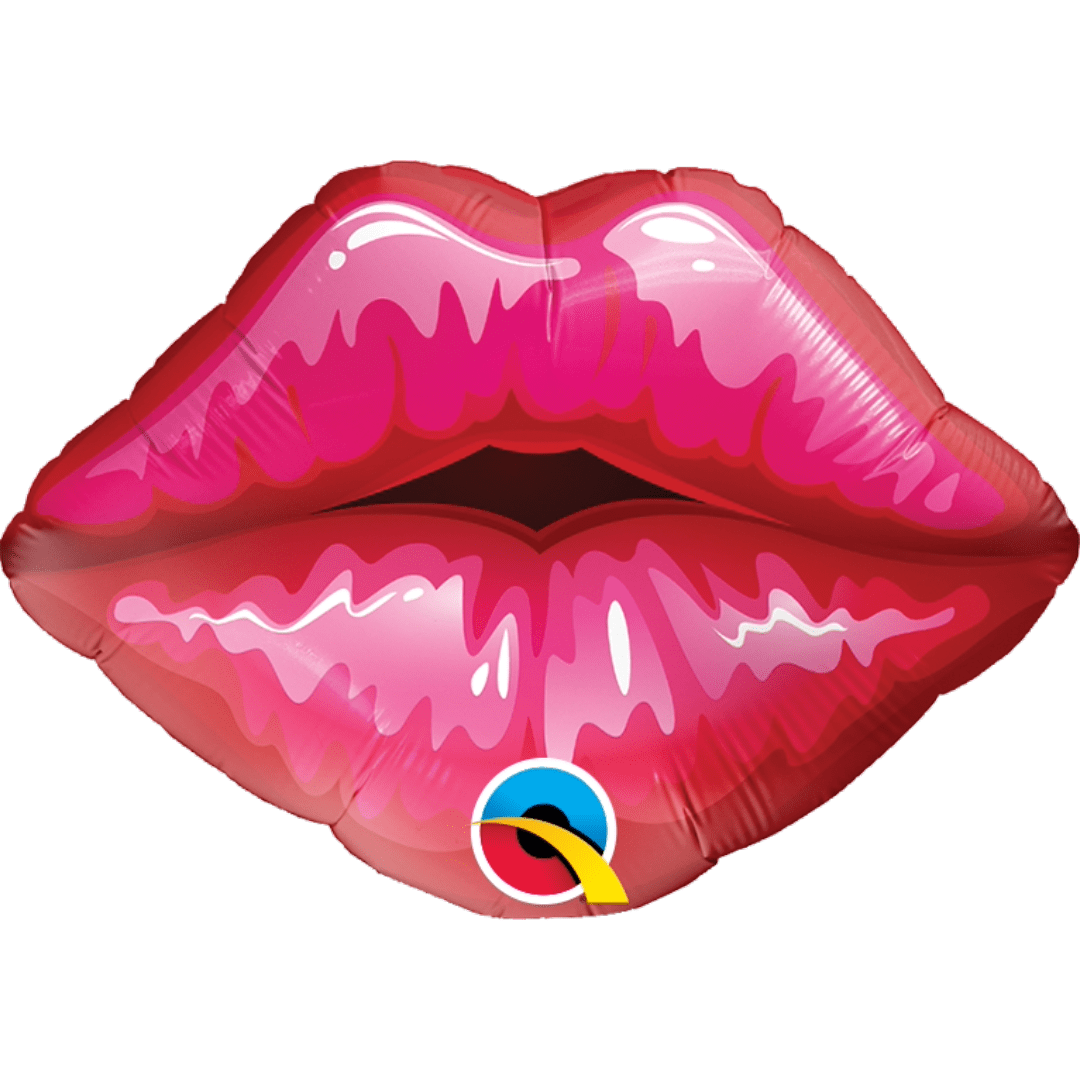 Red Kissey Lips Foil Balloon 14"