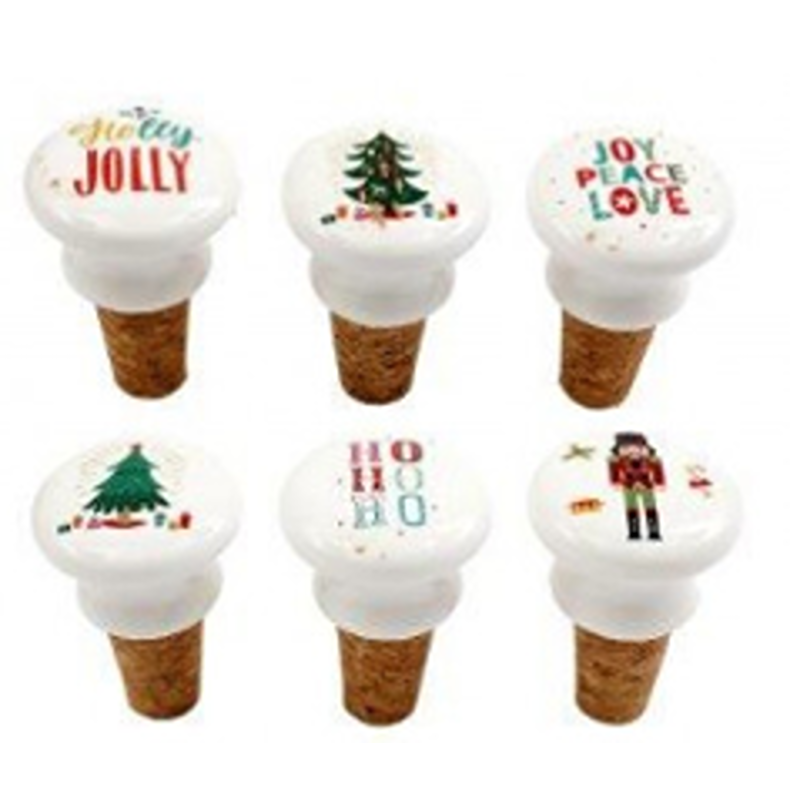 Christmas Bottle Stopper (6 Deigns) - XM5451
