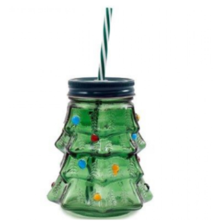 500ml Xmas Tree Glass Bottle - XM5687