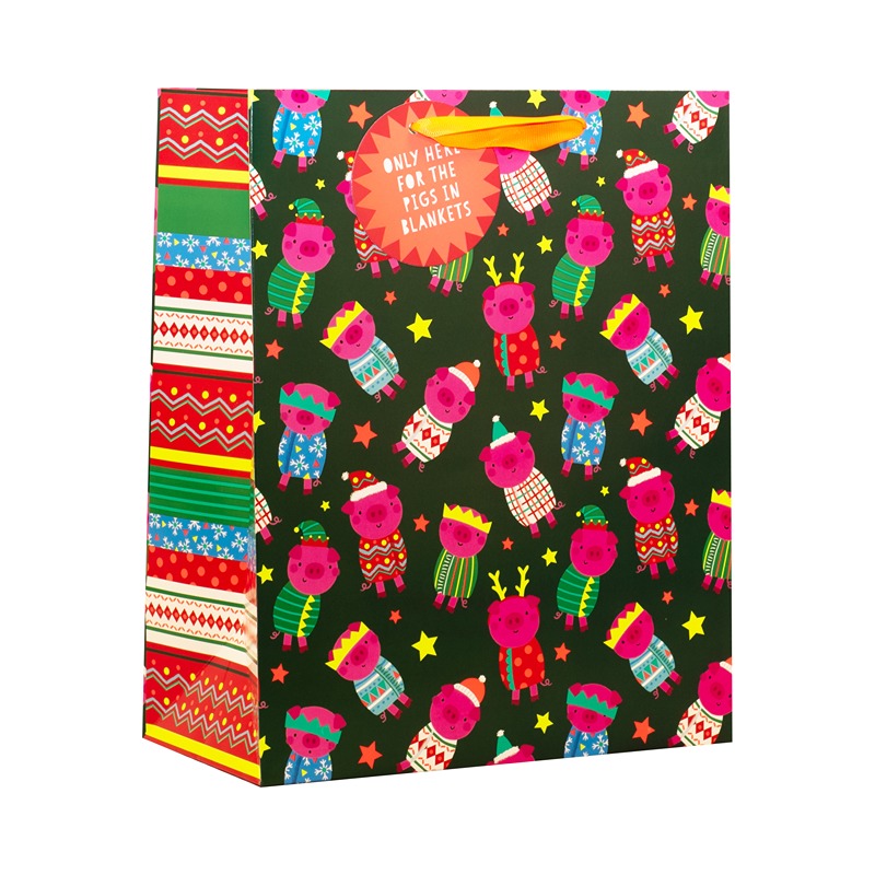 PIGS IN BLANKETS LARGE GIFT BAG - 6PK - UVX-18-L