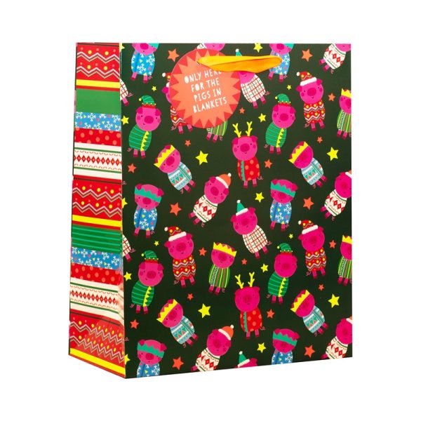 PIGS IN BLANKETS MEDIUM GIFT BAG - 6PK - UVX-18-M