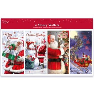 Eurowrap - 4PK TRAD MONEY WALLET POLYBAG 72S FSC - 37646