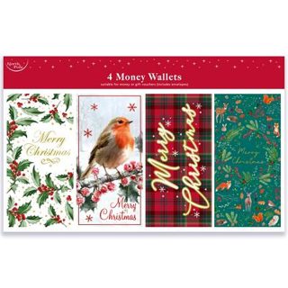 Eurowrap - 4PK CLASSIC MONEY WALLET POLYBAG 72SFSC - 37655
