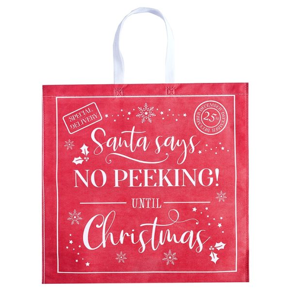 RED NON-WOVEN SQ JUMBO BAG - 12PK - X-600-NWJ