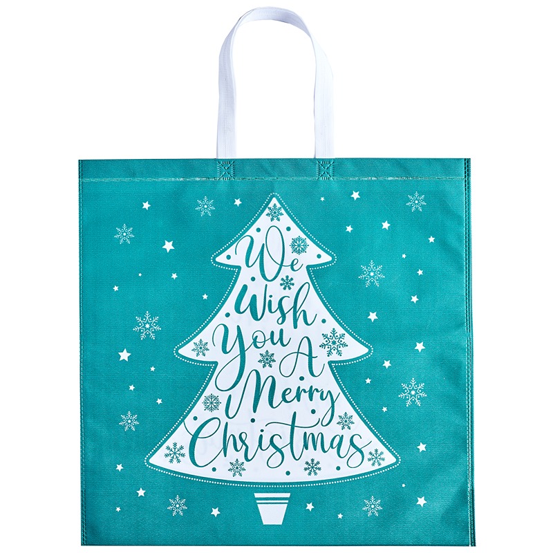GREEN NON-WOVEN SQ JUMBO BAG - 12PK - X-603-NWJ
