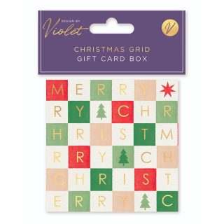 CHRISTMAS GRID GIFT CARD BOX - XBV-263-GCB