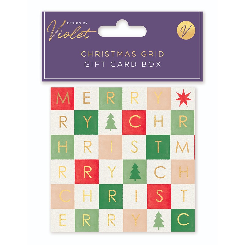 CHRISTMAS GRID GIFT CARD BOX - XBV-263-GCB