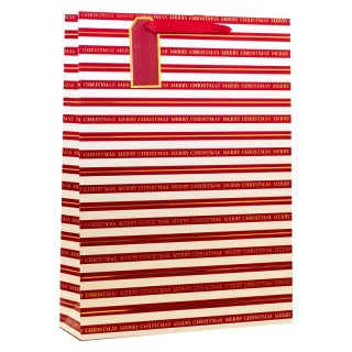 CHRISTMAS STRIPE EXTRA LARGE BAG 6PK - XBV-276-XL