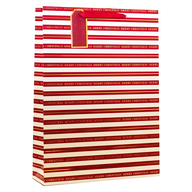 CHRISTMAS STRIPE EXTRA LARGE BAG 6PK - XBV-276-XL