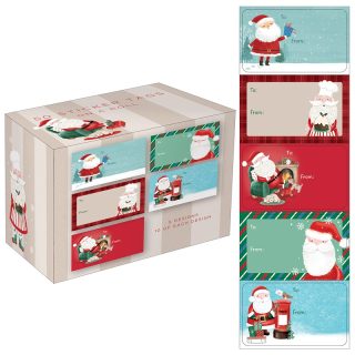 SLEEPY SANTA L50 STICKERS ON A ROLL - XBV-289-RS
