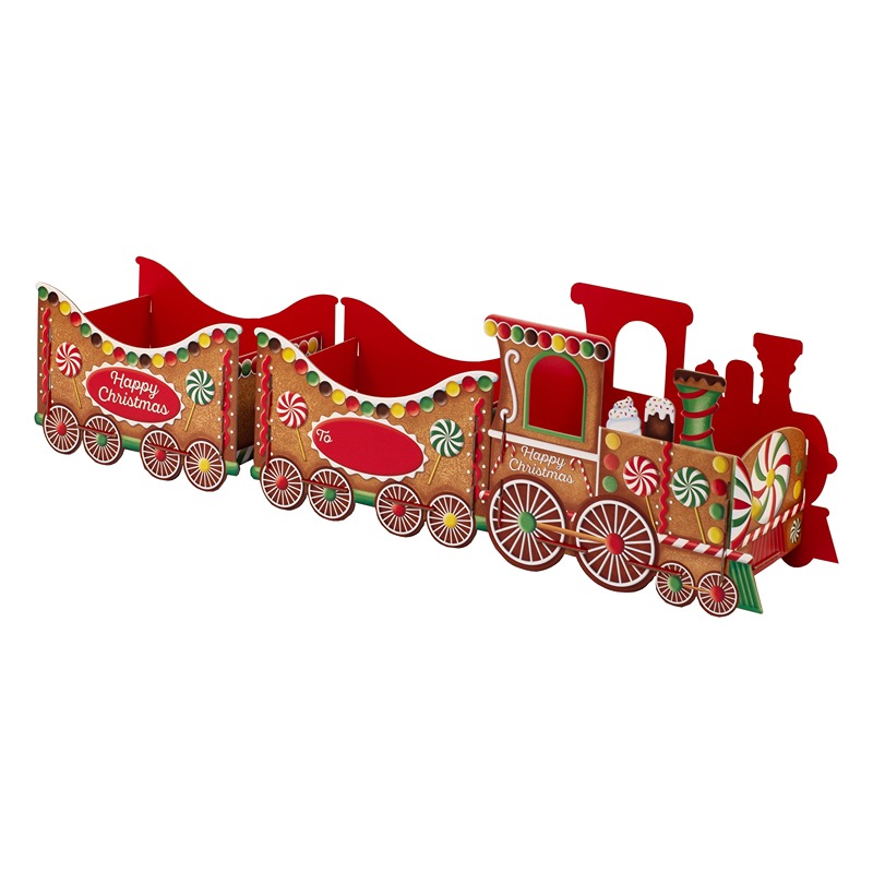 GINGERBREAD SWEET SMALL CHRISTMAS TRAIN GIFTBOX - XBV-305-STB