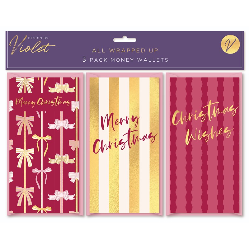 ALL WRAPPED UP 3 PACK MONEY & GIFT CARD WALLET - XBV-MIX19-MW