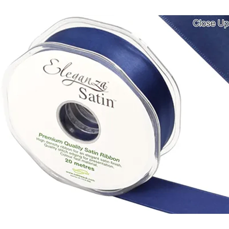 Eleganza Double Faced Satin 25mm x 20m Midnight Blue No.19 - 454437