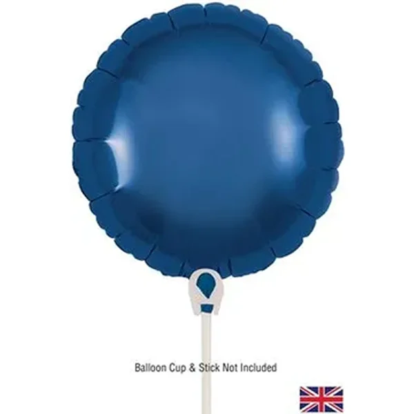 Oaktree 9" Navy Blue Round Packaged x 5pcs - 602526
