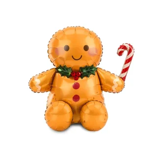 Foil Balloon Gingerbread Man - (85.5 x 80cm)  Brown - FB446