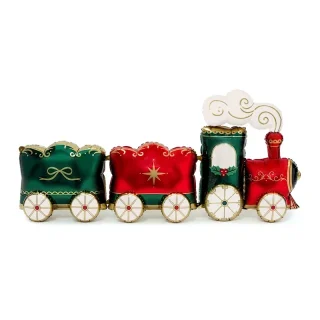 Standing Foil Balloon Train XXL - (221 x 96cm - Green & Red - FB452