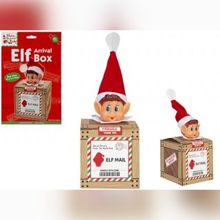 PMS - ELVES BEHAVIN' BADLY WOOD LOOK ELF ARRIVAL BOX - 500271