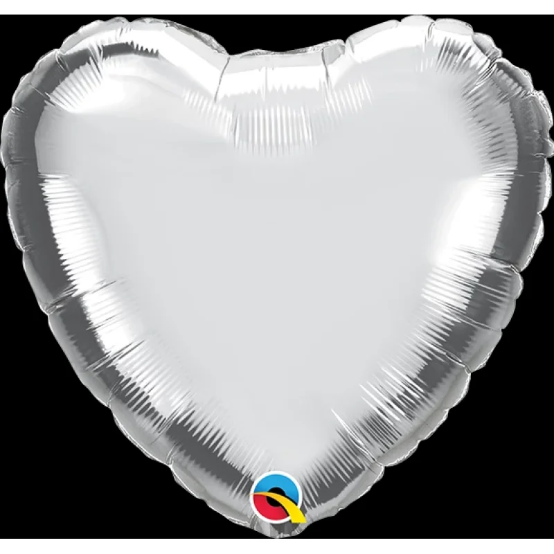 Mini Silver Heart 22464 9″ | Qualatex