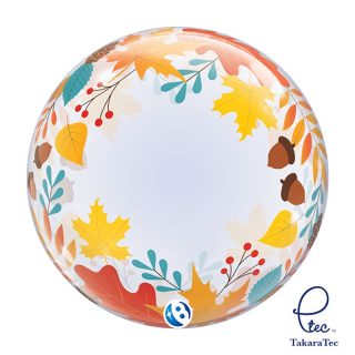 Fall Leaves Stretchy Deco Bubble Balloons - 24" - 00192