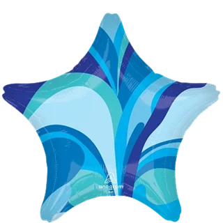 Anagram - Blue Macro Marble Star - 18" - 4713001