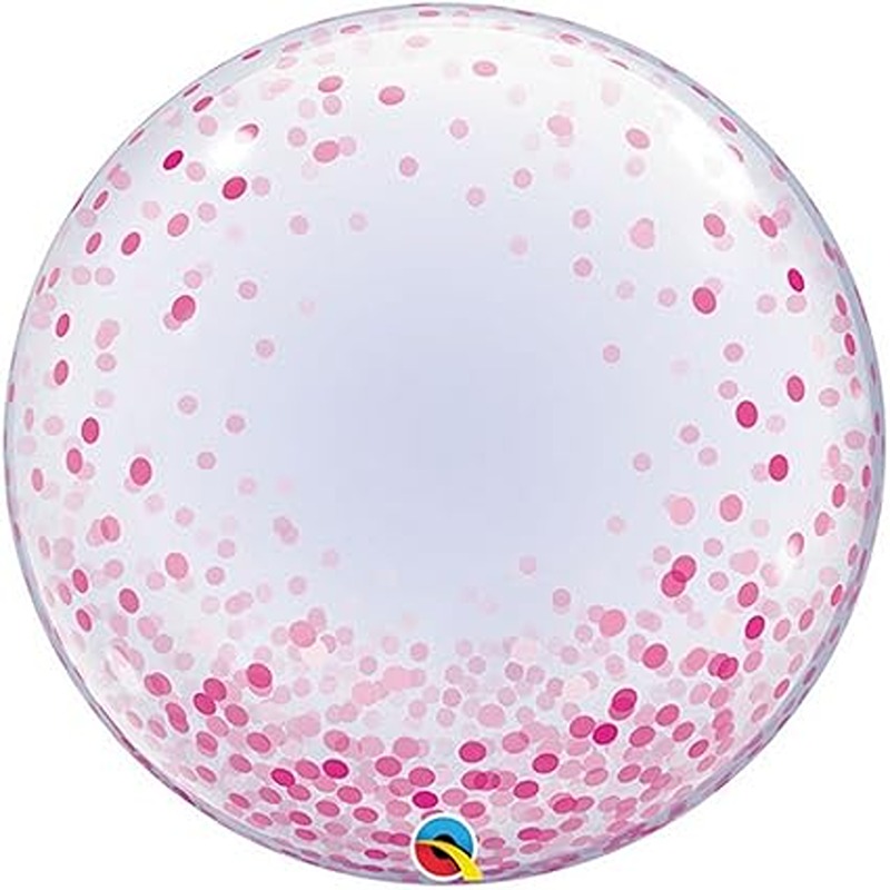 24" Deco Bubble - Pink Confetti Dots - 57790