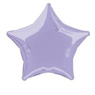 Lavender Solid Star Foil Balloon 20" Unpackaged - 53040