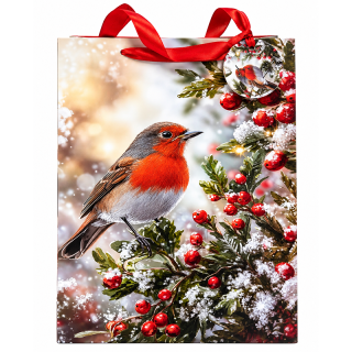 Tulip - Winter Robin Extra Large Gift Bag - 6pk - XTUG-51XL
