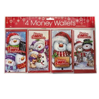 Tulip - X'MAS MONEY WALLETS PACK OF 4 - XMW4-12
