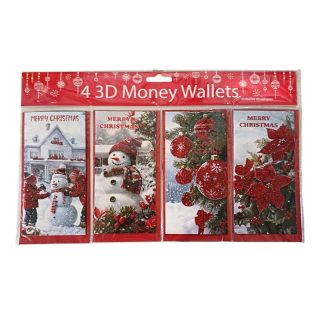 Tuilp - 4PK 3D CUTE CHRISTMAS MONEY WALLETS - XTU3DMW-31