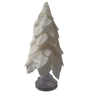 15 cm White Glitter Petal Tree *