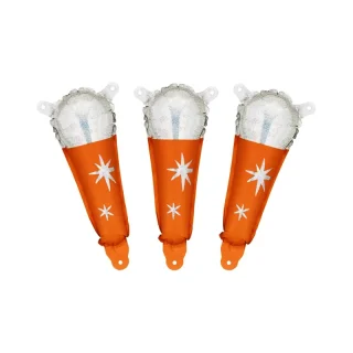 Foil balloons for garlands Microphone, 10x25 cm, orange -FB454
